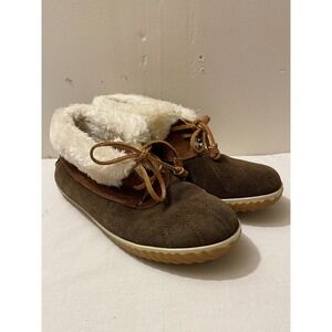 Sperry Top-Sider Women's Size 8 Brown Suede Leather‎ Lace Up Ankle Boots